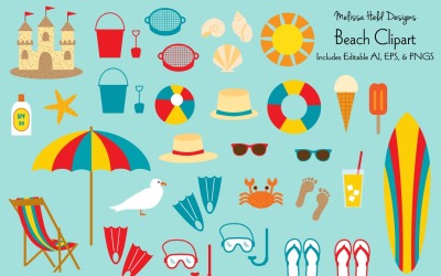 Beach Vector Clipart Illustration 118068