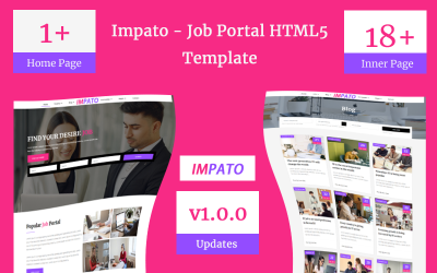 Impato- Plantilla de sitio web de plantilla de trabajo HTML5 del portal de empleo