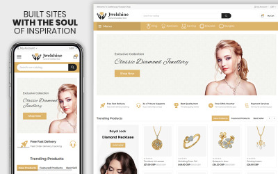 "Jwelshine - The Jewellery & Fashion Premium" - адаптивний Shopify шаблон №118081