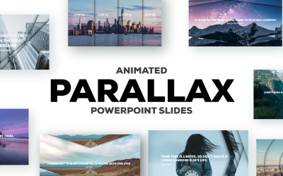 Parallax-effectdia&amp;#39;s PowerPoint-sjabloon