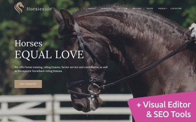 Responsywny szablon Moto CMS 3 Horsieside - Equestrian Center Moto CMS 3 Template #118084