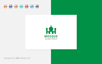 Modèle de logo de mosquée