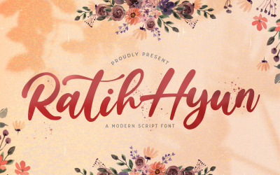 Ratih Hyun - adorável fonte de caligrafia