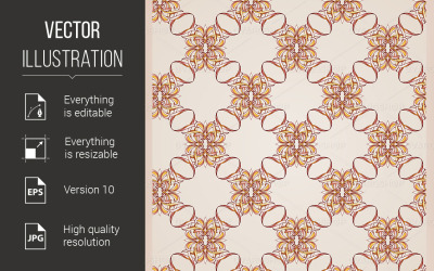 Seamless Pattern with Woven Floral Elements - Vector Image
