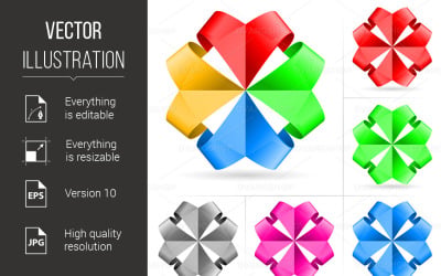 Set of Ribbons - Vector Image