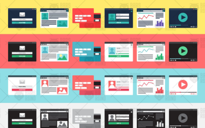 Formularios de interfaz de usuario del sitio web - Imagen vectorial