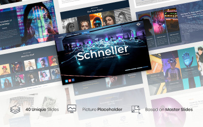 Schneller - Modèle PowerPoint de présentation informatique et technologique