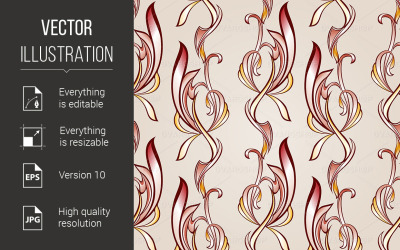 Seamless Floral Pattern - Vector Image