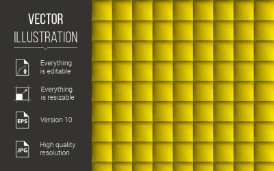 Abstract Background with Squares in Yellow - Vector Image
