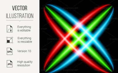 Abstract Rainbow Ray - Vector Image