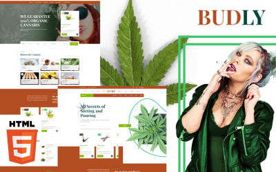 "Budly - Cannabis" modèle web adaptatif #118365