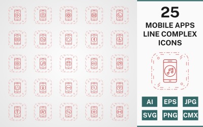 25 MOBILE APPS LINE COMPLEX PACK Simge Seti