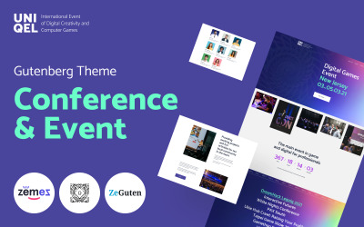 Uniqel - motyw WordPress dotyczący konferencji i wydarzeń