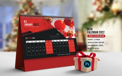 Modèle de calendrier de bureau Planificateur 2022