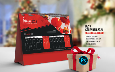 Printable Desk Calendar Template 2024