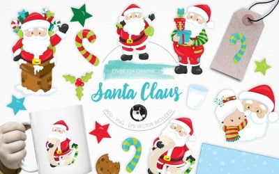 Santa Claus illustration pack - Vector Image