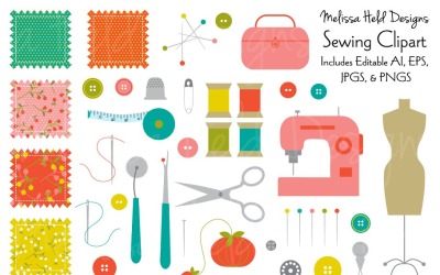 Sewing Vector Clipart Illustration 118483
