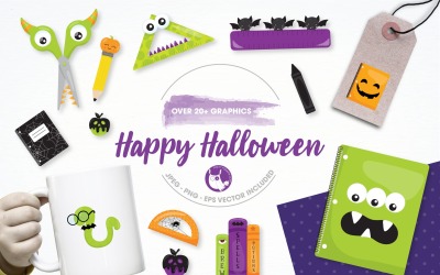 Happy Halloween Illustration Pack - Vector Image