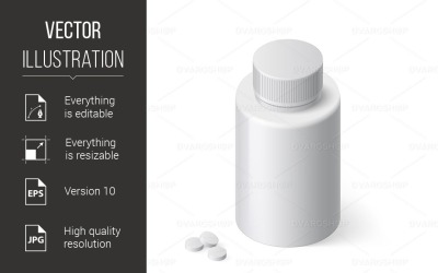 Medical Bottle - Vector Image
