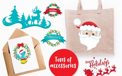 Mega Christmas Bundle, über 1200+ - Vektorbild