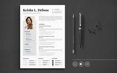 Professional CV Resume Template Vol.18 #118505