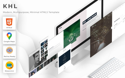 Responsywny szablon strony www KHL - Modern, Multipurpose, Minimal Website Template #118516