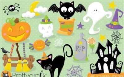Halloween Props Clipart - Vector Image