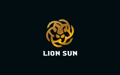 Lion Sun Logo Vorlage