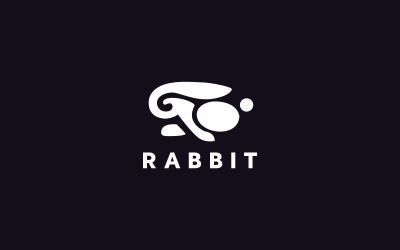 Modèle de logo de lapin