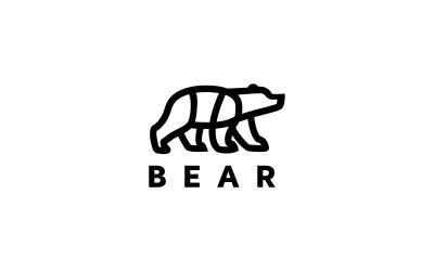Modèle de logo ours
