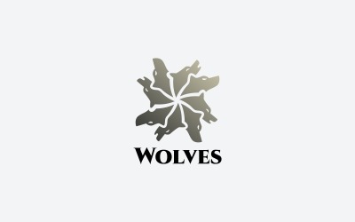 Modello di Logo di lupi