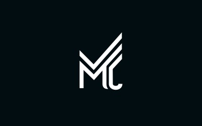 Modelo de logotipo do monograma MC Check