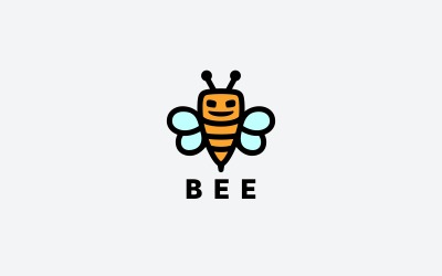Plantilla de logotipo de abeja