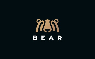 Plantilla de logotipo de oso moderno