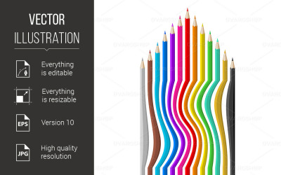 Color Pencils - Vector Image