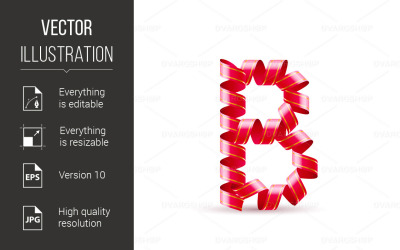 Festive Alphabet - Vector Image