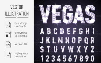 Night Font - Vector Image