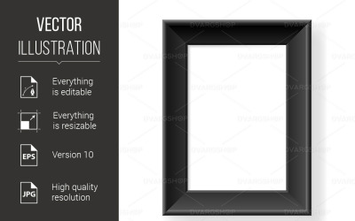 Realistic Black Frame - Vector Image