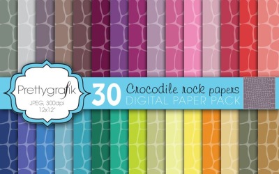 Crocodile Animal Print Digital Paper - Vector Image