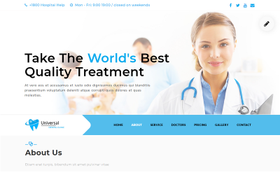 Dental -Clinic Açılış Sayfası Şablonu