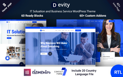 Devity - Informatikai megoldások Üzleti szolgáltatás WordPress téma