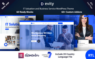 Tema De WordPress "Devity - IT Solutions Business Service" #118995
