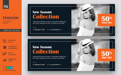 Mode Facebook Cover - Corporate Identity Vorlage