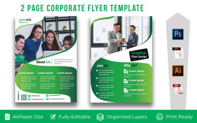 2 page Flyers Volume-7 - Corporate Identity Template