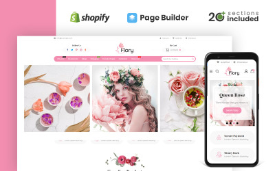 Flory Flower Store Shopify-Thema