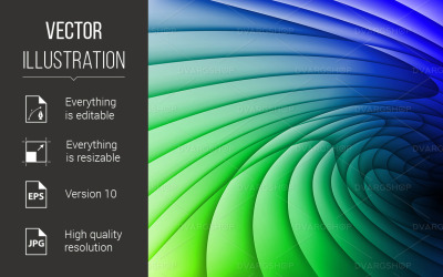 Green and Blue Waves - Vector Image