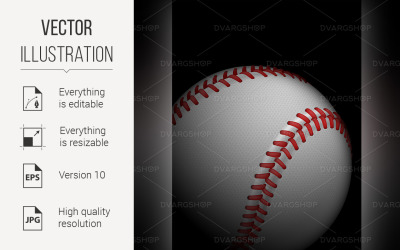 High Detailed Baseball - Vector Image