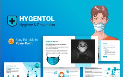 Hijyen Önleme PowerPoint şablonu