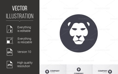 Lion Head - Vector Image