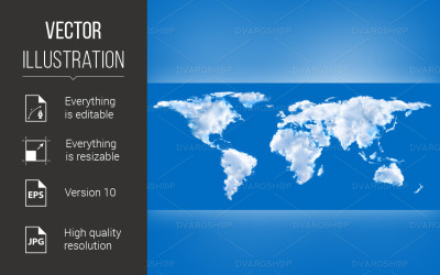 Map of the world - Vector Image